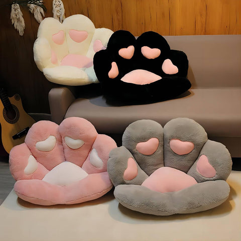 Ditucu cat paw cushion adds playful decor to a room as a seating accessory