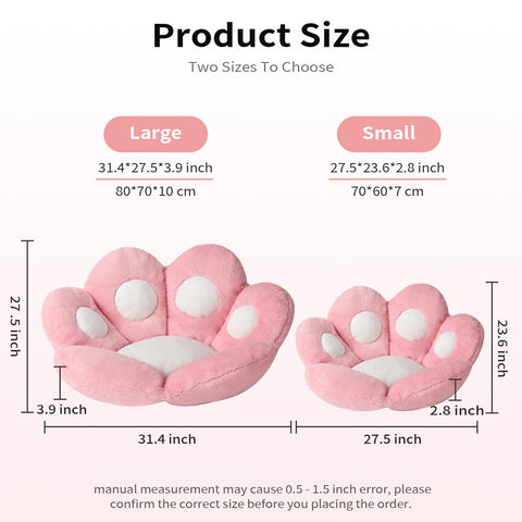 Ditucu Cat Paw Cushion pink plush adds warmth and style.