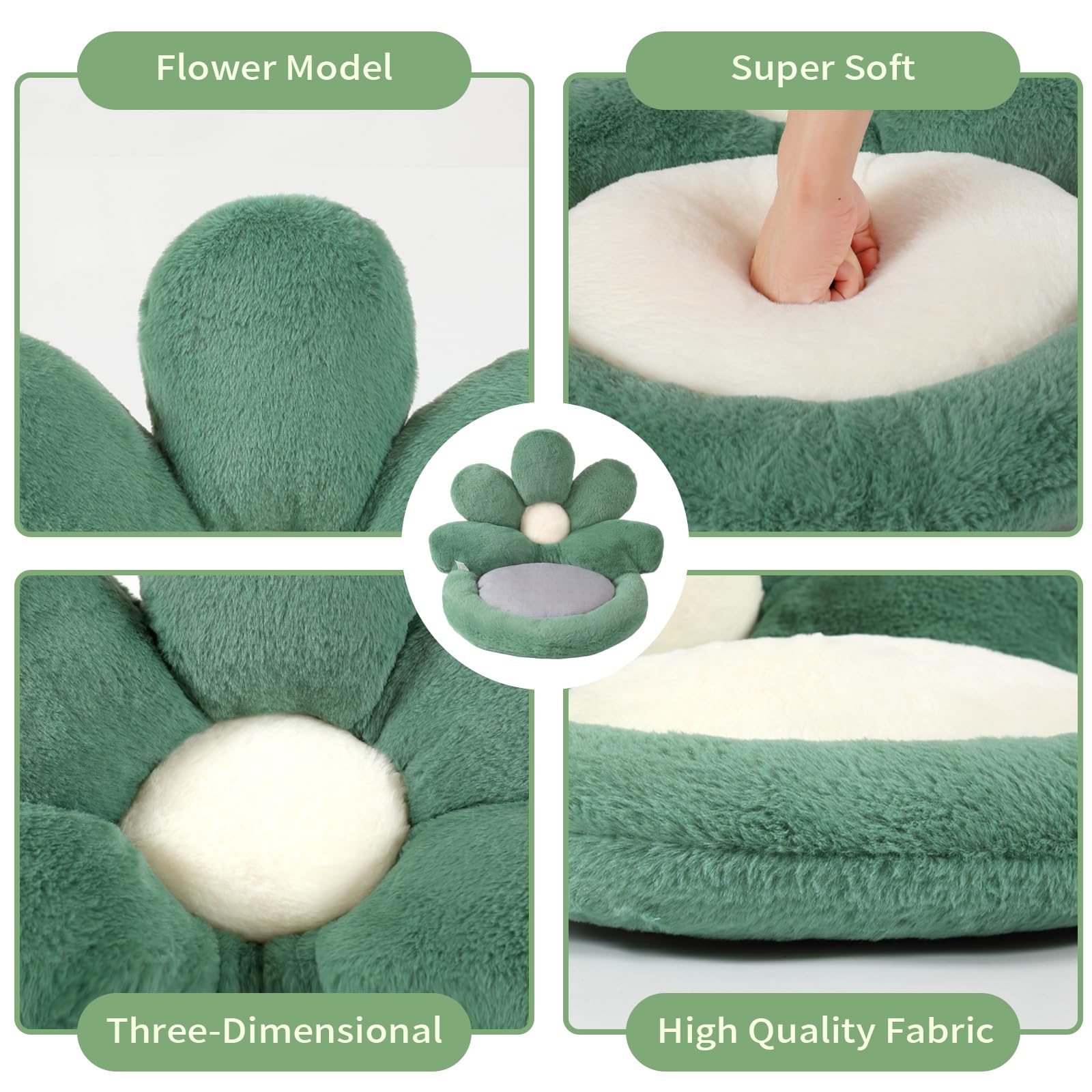 Elastic bottom keeps the cushion from sliding during use