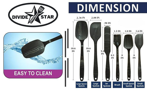 DIVIDE STAR gift-ready marble spatula set in a stylish black box.