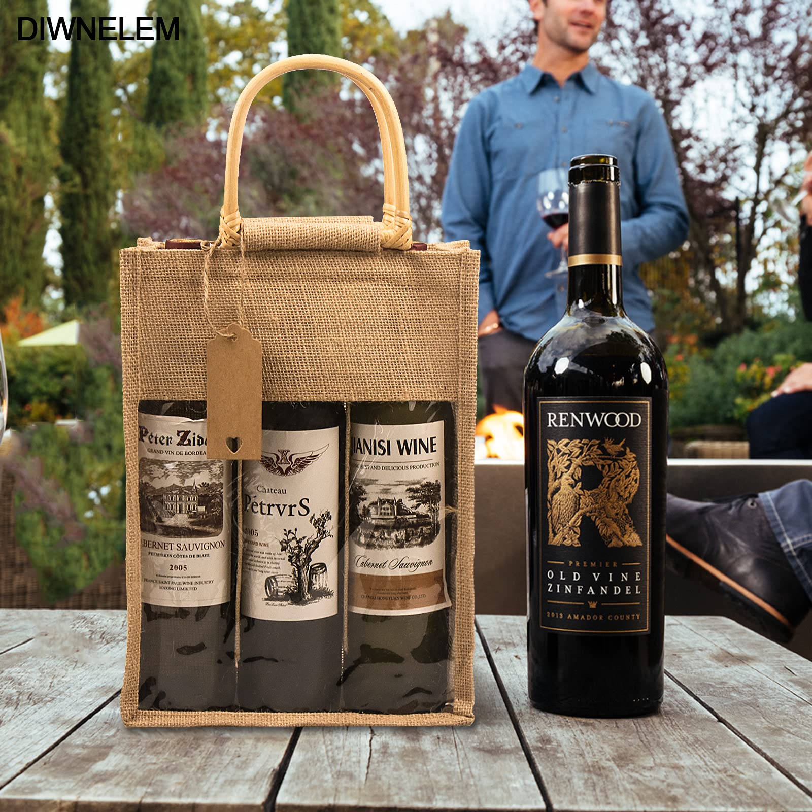 DIWNELEM reusable and washable burlap material for long-term use.
