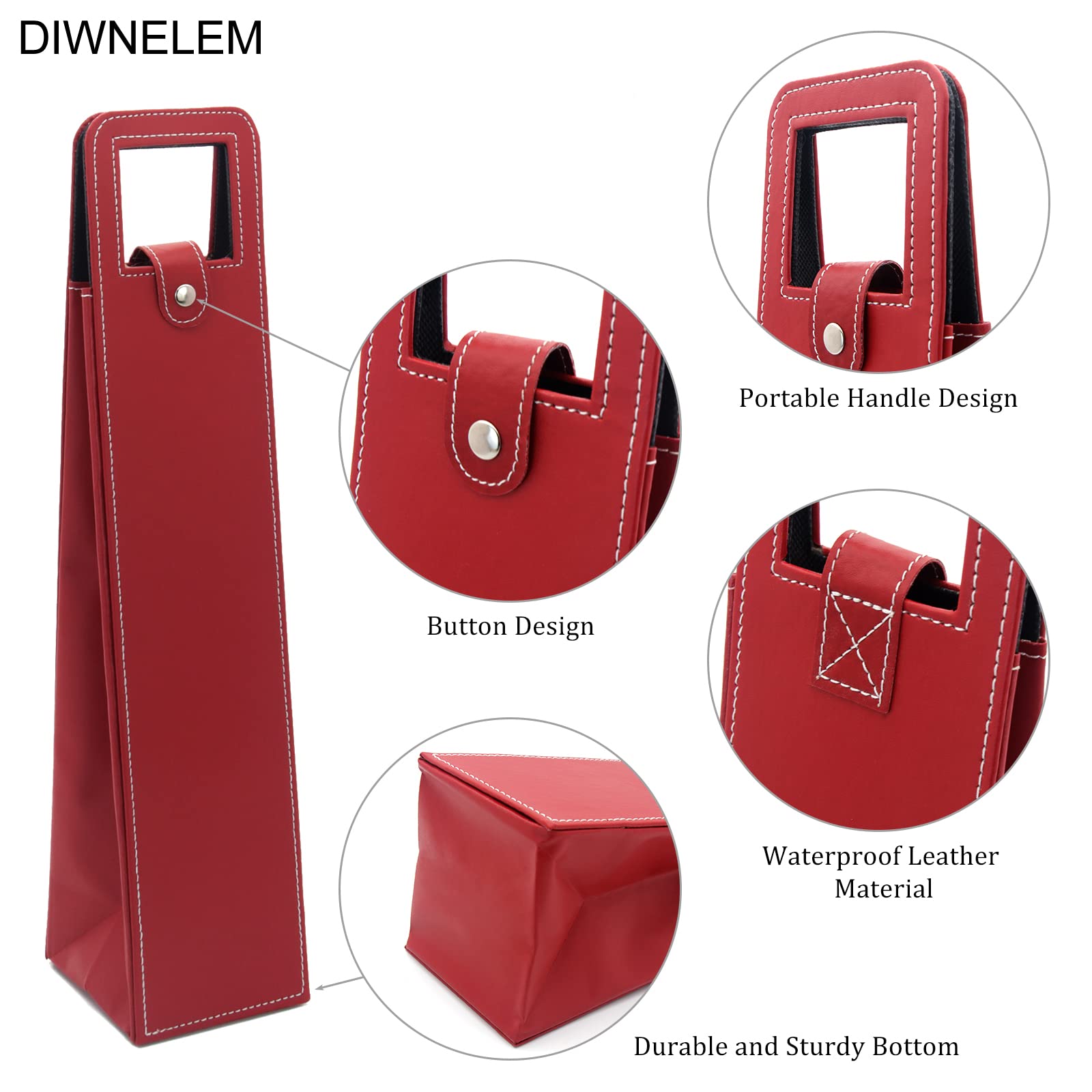 DIWNELEM hidden buckle provides bottle stability during transport