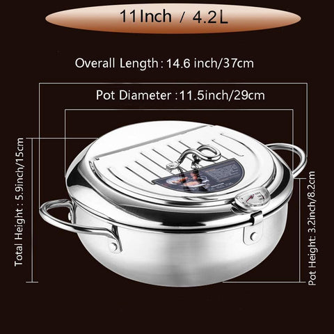 DIY HOME Stainless steel frying pot on stove for family meals
