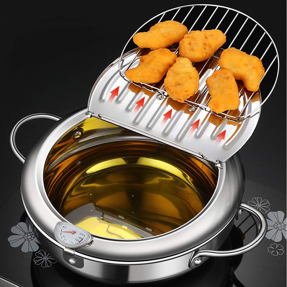 DIY HOME Tempura Pot frying French fries for golden results