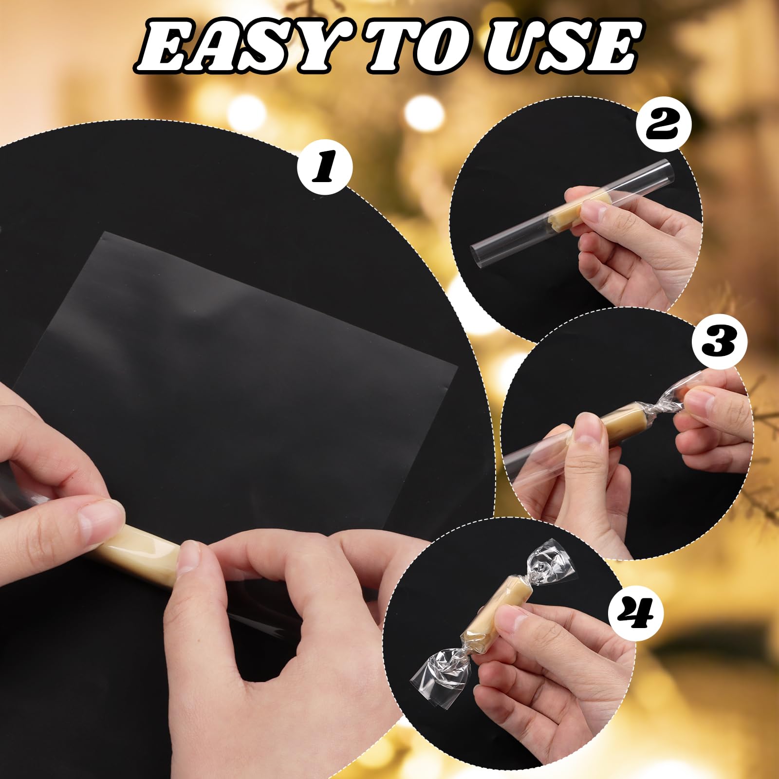 DIYASY easy-twist candy wrappers designed for quick, tidy candy sealing.