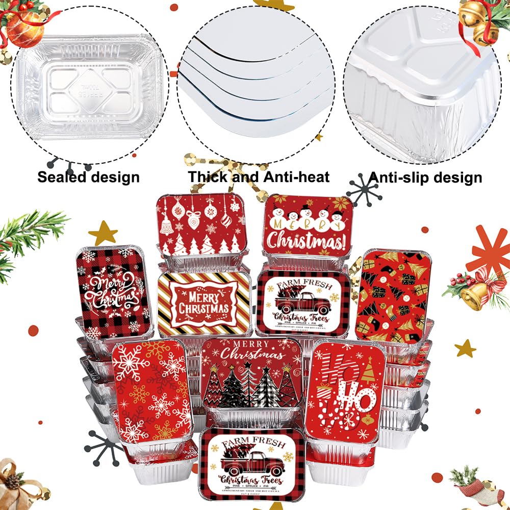 DIYDEC Christmas aluminum container with lid in Style B, perfect for cookies