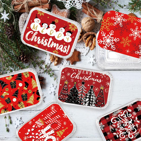 DIYDEC Christmas tin with lid Style E, great for cookies and candies