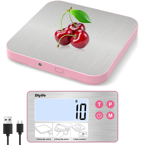 Diyife 33lb scale with detachable display for easy use with large bowls