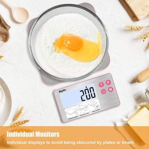 Diyife rechargeable scale with Type-C charging for cordless convenience