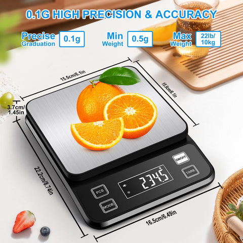 Diyife scale offers 22lb capacity for meats and bulk ingredients.