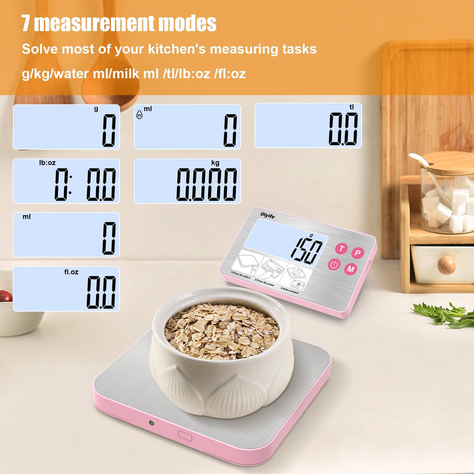 Diyife seven-unit measurement support for versatile weighing