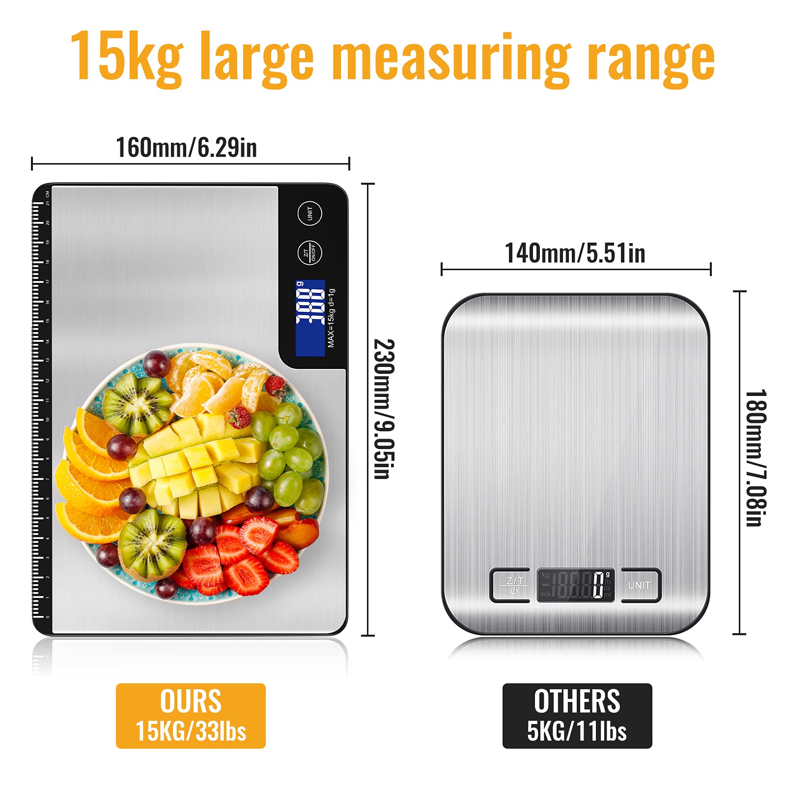 Diyife stainless steel and tempered glass surface resists fingerprints and cleans easily.