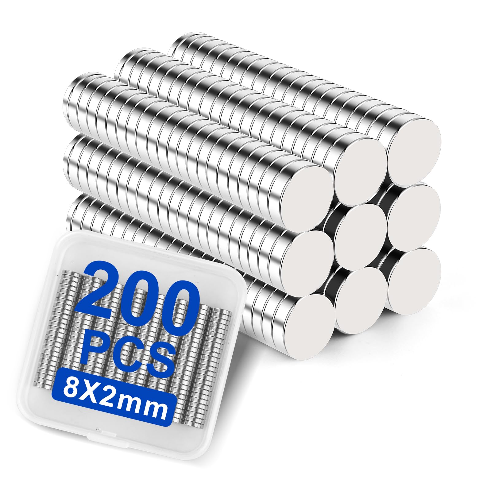 DIYMAG 200Pcs magnets with case for organized workspace