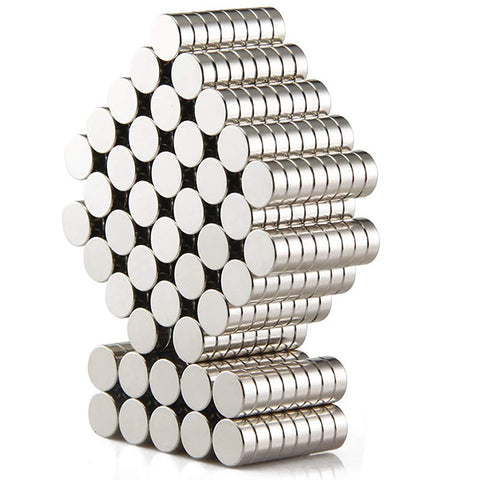 DIYMAG 300 PCS brushed nickel fridge magnets for quick notes on metal surfaces.