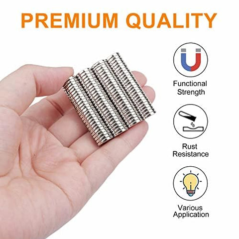 Brushed nickel DIYMAG magnets, 10x2mm, compact and durable for office use