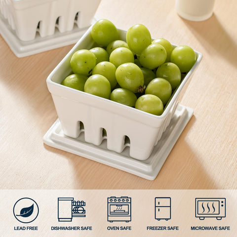 Dizada berry basket decor on kitchen counter with fruits