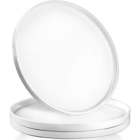 Dizada 12-inch round ceramic serving tray set of three, ideal for large gatherings.