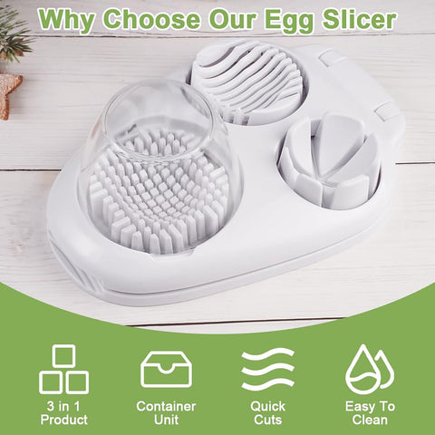 DJBNT 3-in-1 egg slicer slicing strawberries and bananas for snacks