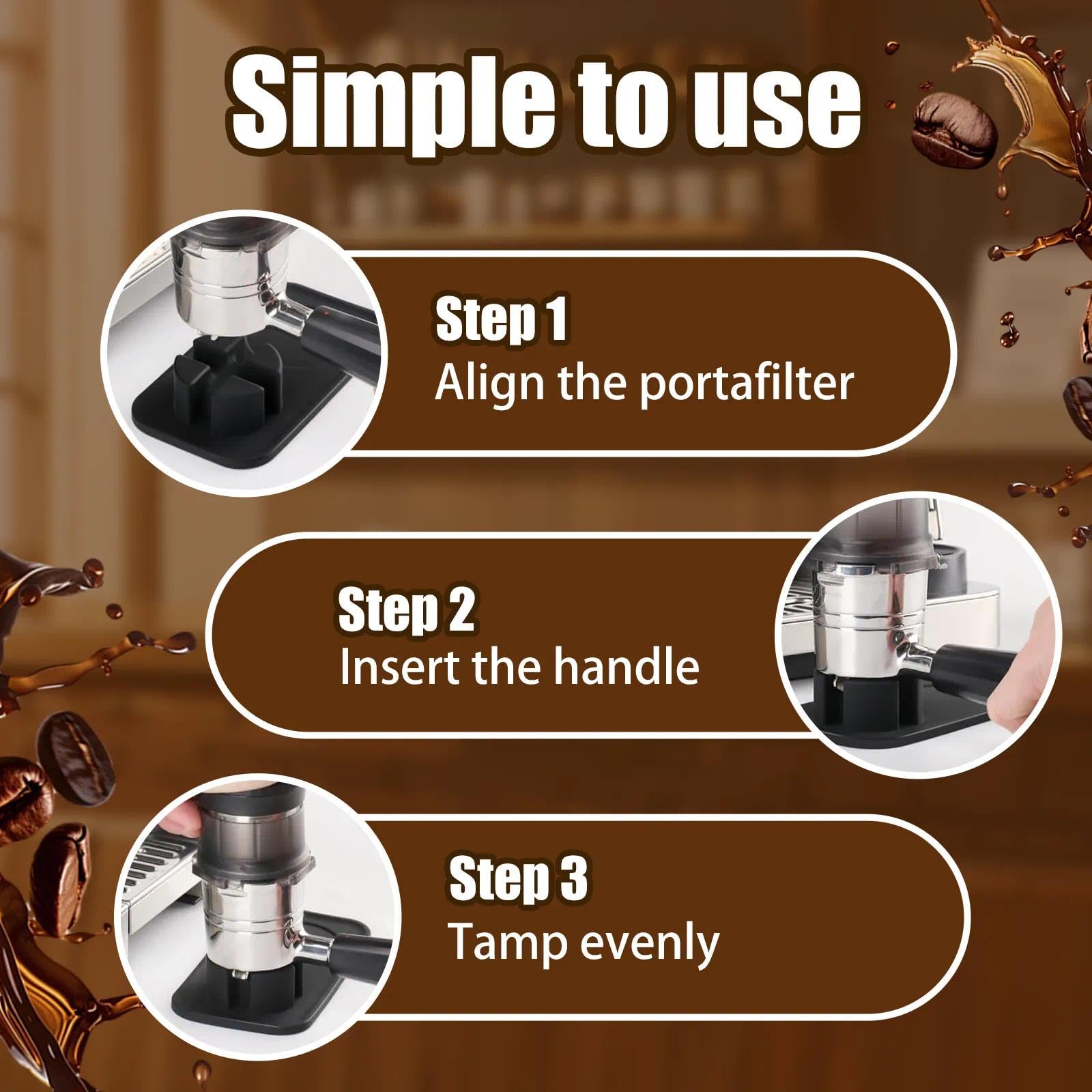 DJBNT Tamping Mat anti-slip bottom protects countertops during tamping.