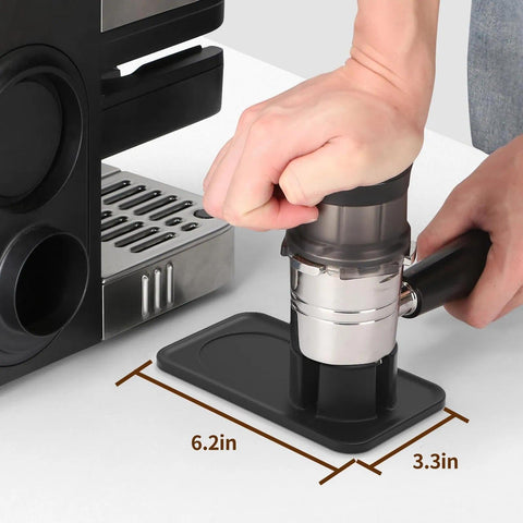 DJBNT Tamping Mat keeps your coffee station organized with tamper groove.