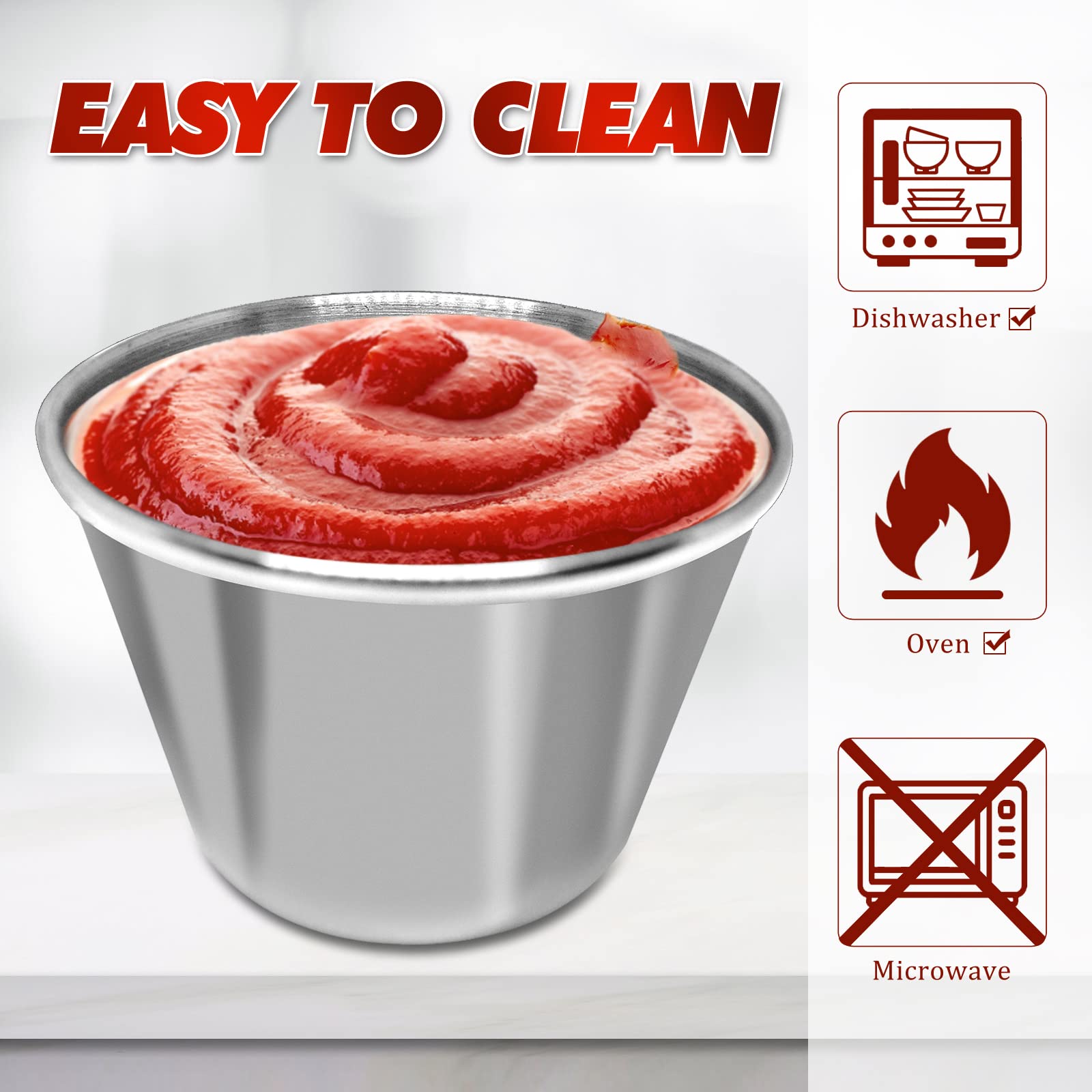DJZZ stackable cups save kitchen space during prep and service.
