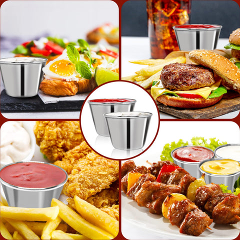 DJZZ 50-pack multipurpose cups suit salsa, olives, syrups, and dressings.