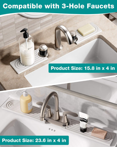 DK177 White stone mat keeps kitchen and bath counters dry