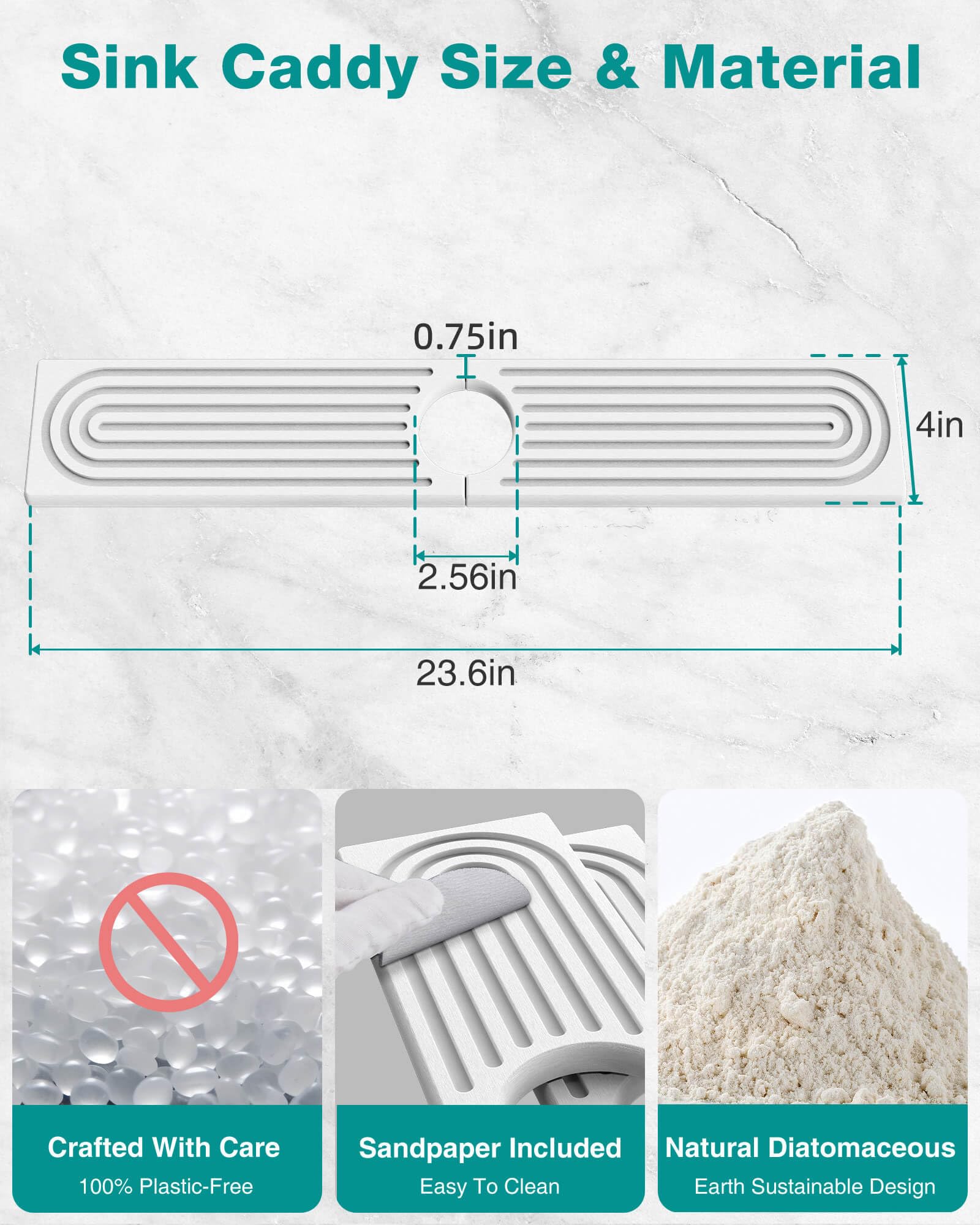 DK177 Groove design prevents splashes from reaching counters