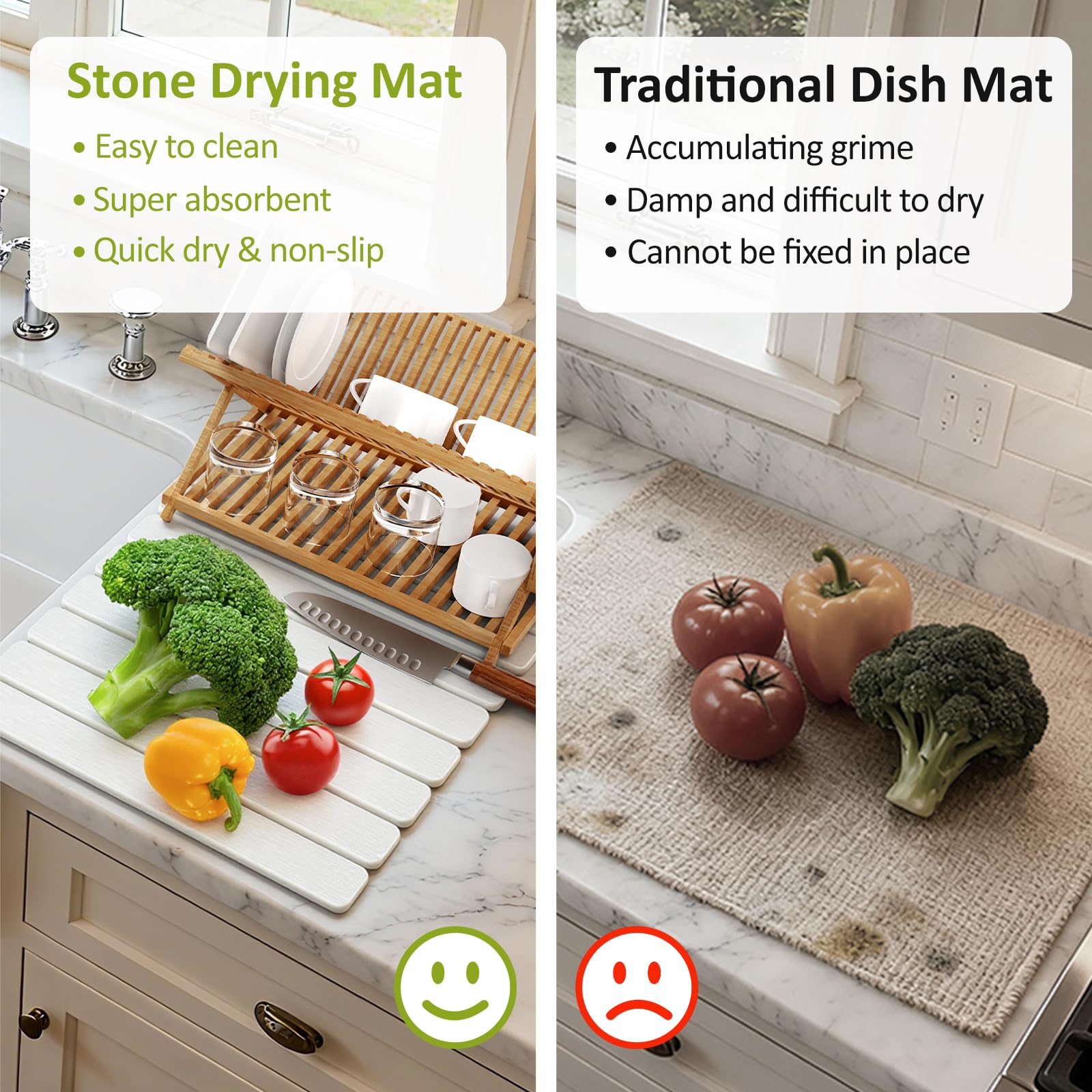 DK177 multi-use stone mat protects countertops from hot pots.