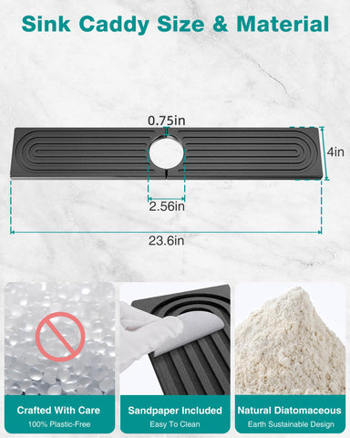 DK177 leak-proof grooves maintain a dry countertop around faucets