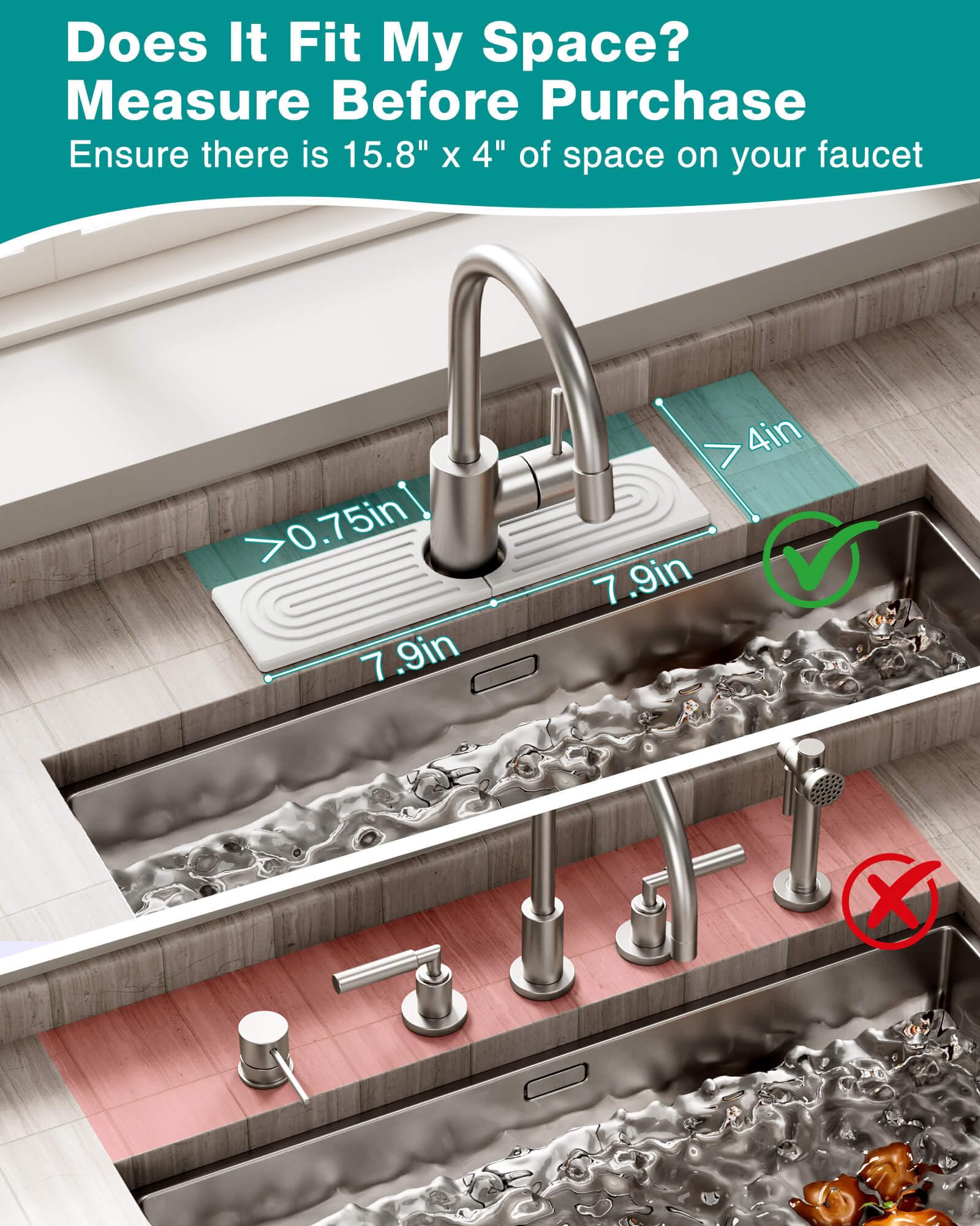 DK177 Sink Organizer Tray holds soap and brushes neatly.