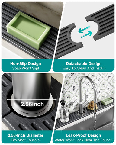DK177 Close-up of grooves highlights splash containment and protection.