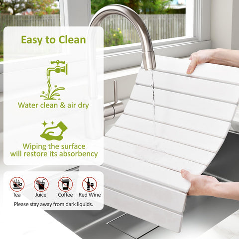 DK177 non-slip pad keeps the mat stable on slick counters.