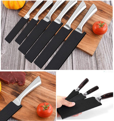 DkOvn 20-piece guard set neatly organized for knife collection storage