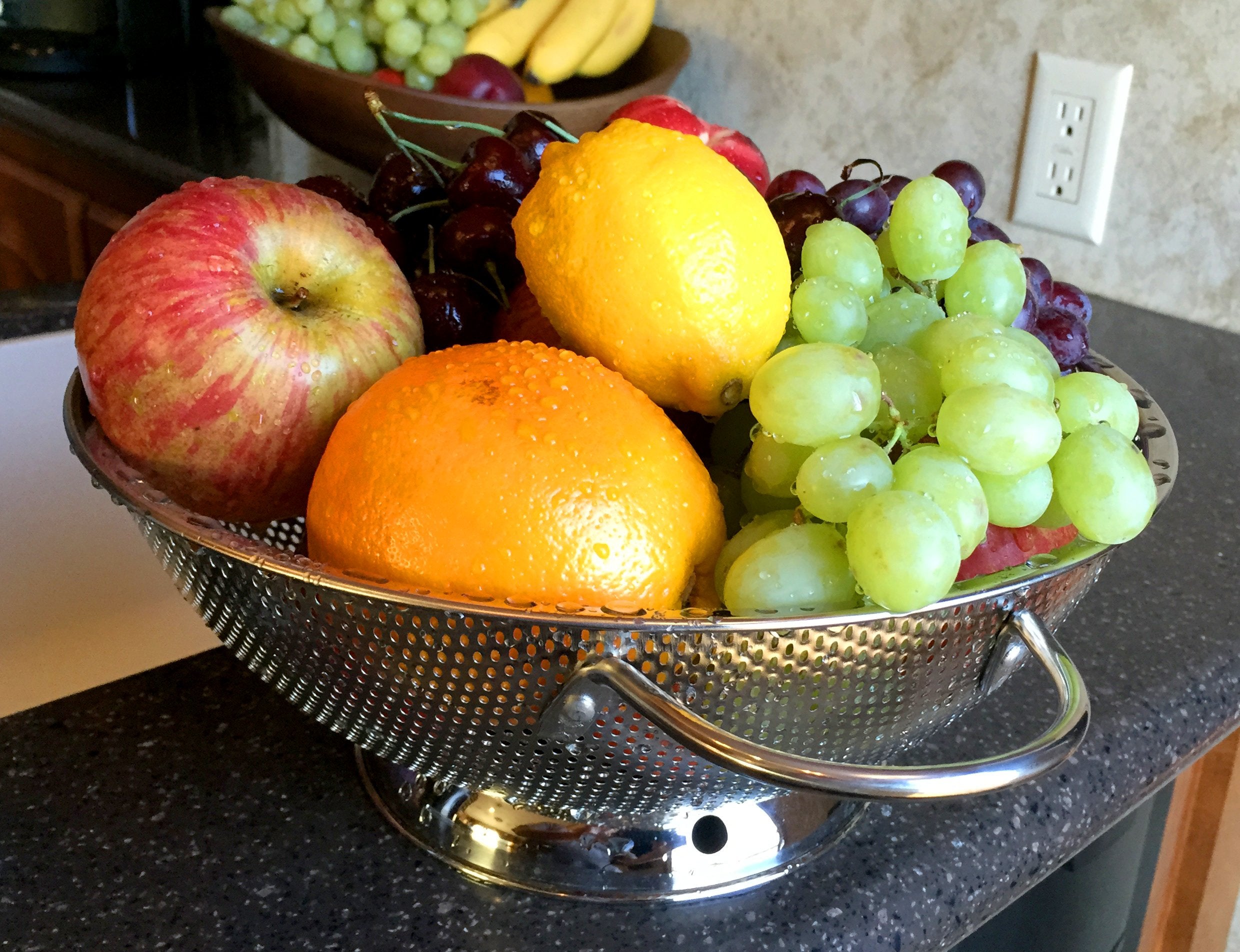 DLD colander doubles as a steam-capable tool for light cooking.