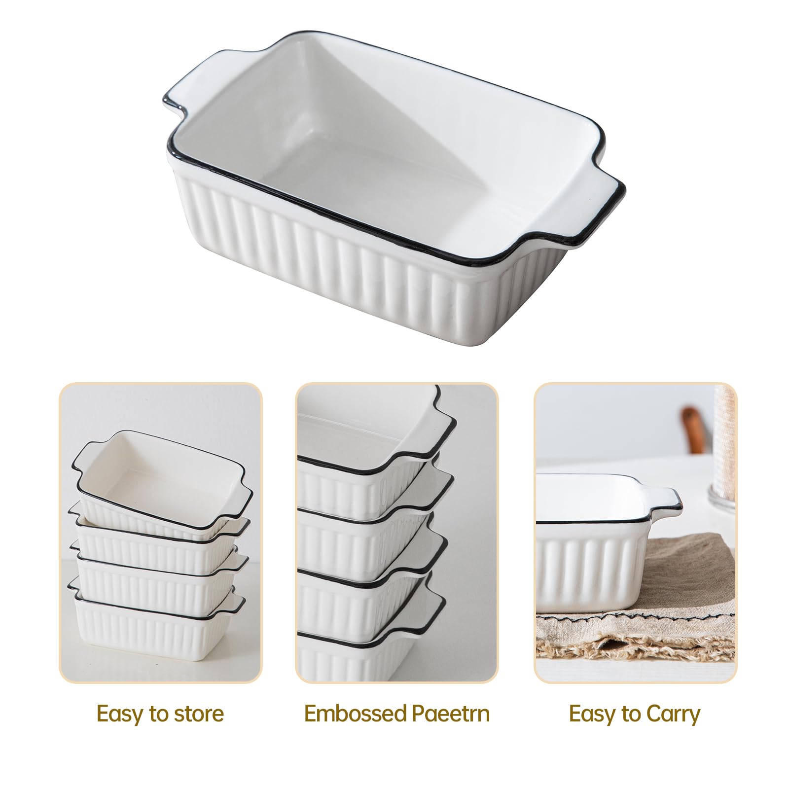 DLIM HOME stackable casserole dishes save cabinet space up to 70 percent