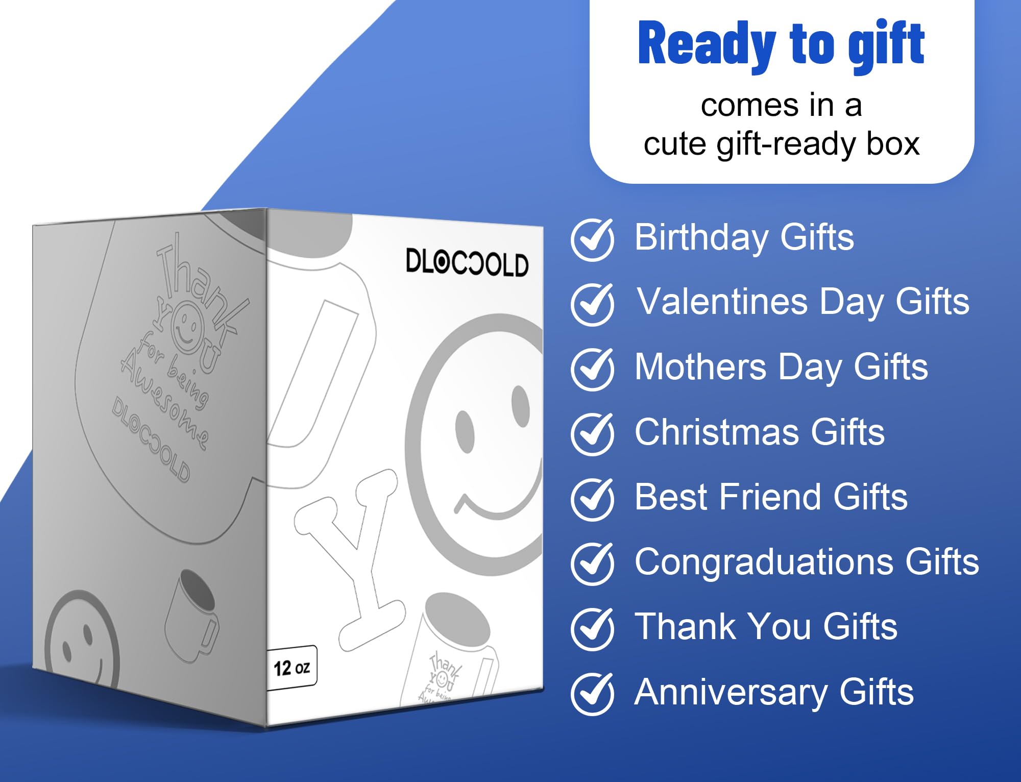 DLOCCOLD Thank You Mug ideal for desk-side use and appreciation moments.