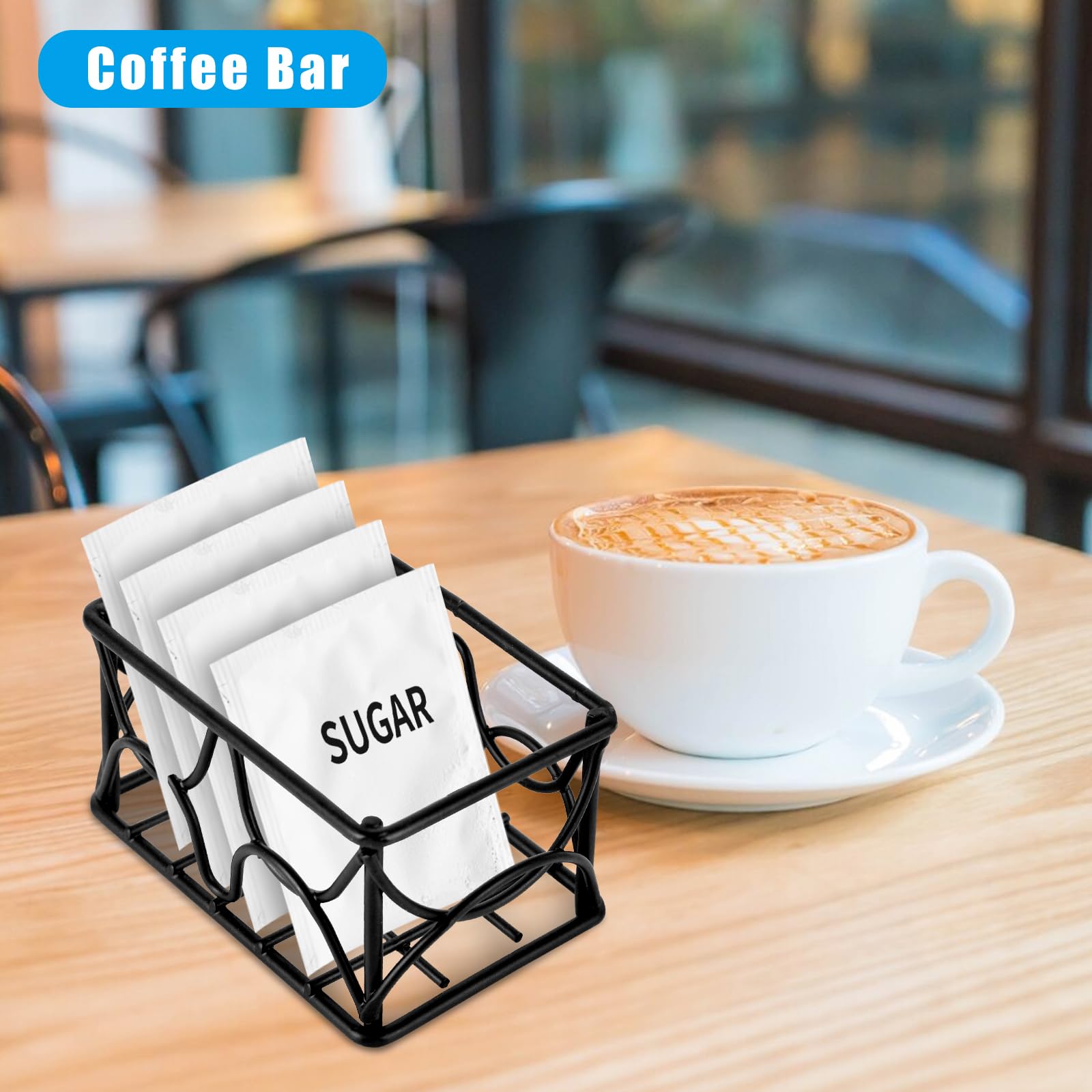 DLUGOPIS sugar caddy holder, versatile kitchen organizer for packets and tea bags.