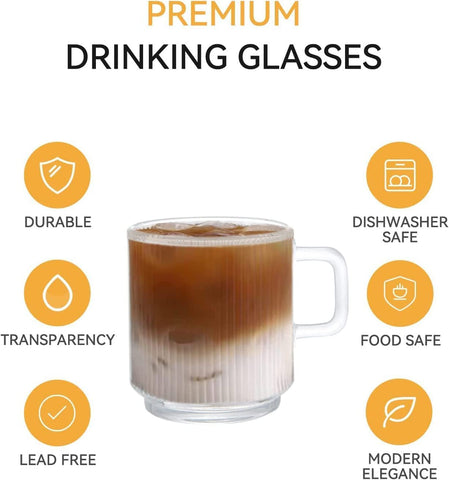 DM Design Master crystal-clear vertical striped glass enhances elegance.