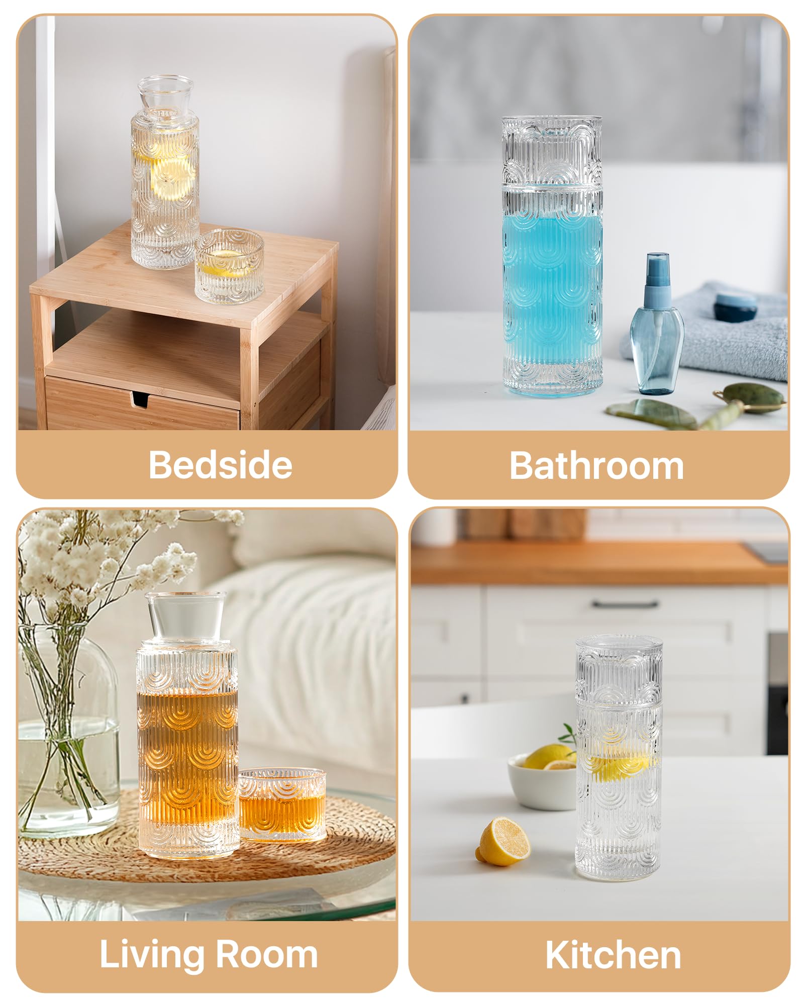 DmmyAlzx clear glass bottle with cup lid for kitchen or bath