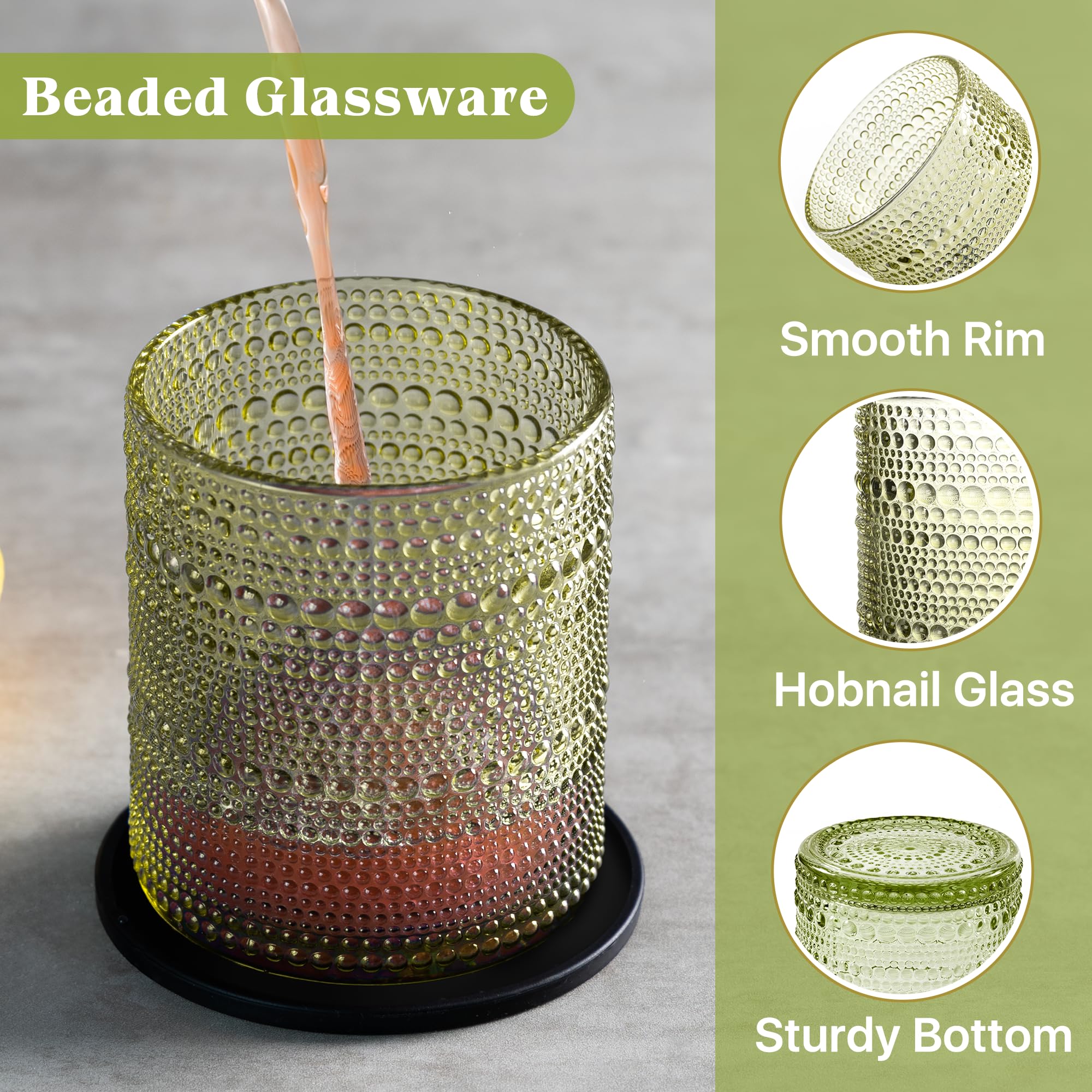 DmmyAlzx vintage textured beaded glassware elevates elegant table settings.