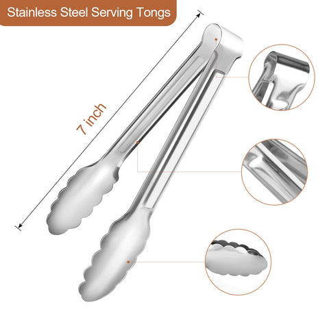 Dmoera stainless steel serving tong with mirror finish for easy serving.