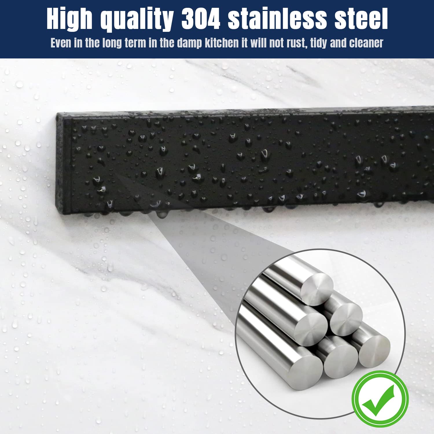 Dmore kitchen-organizer-knife-strip saves space and reduces countertop clutter.