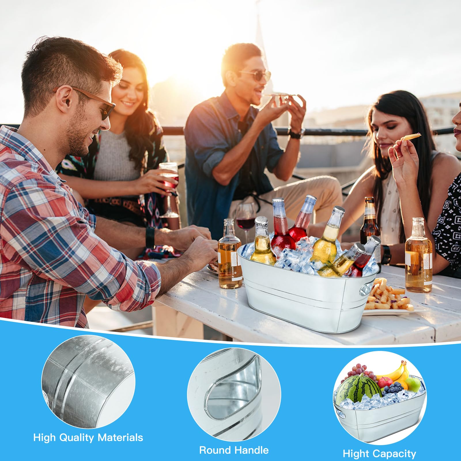 dndsim mimosa bar supplies tub complements brunch setups and keeps champagne chilled