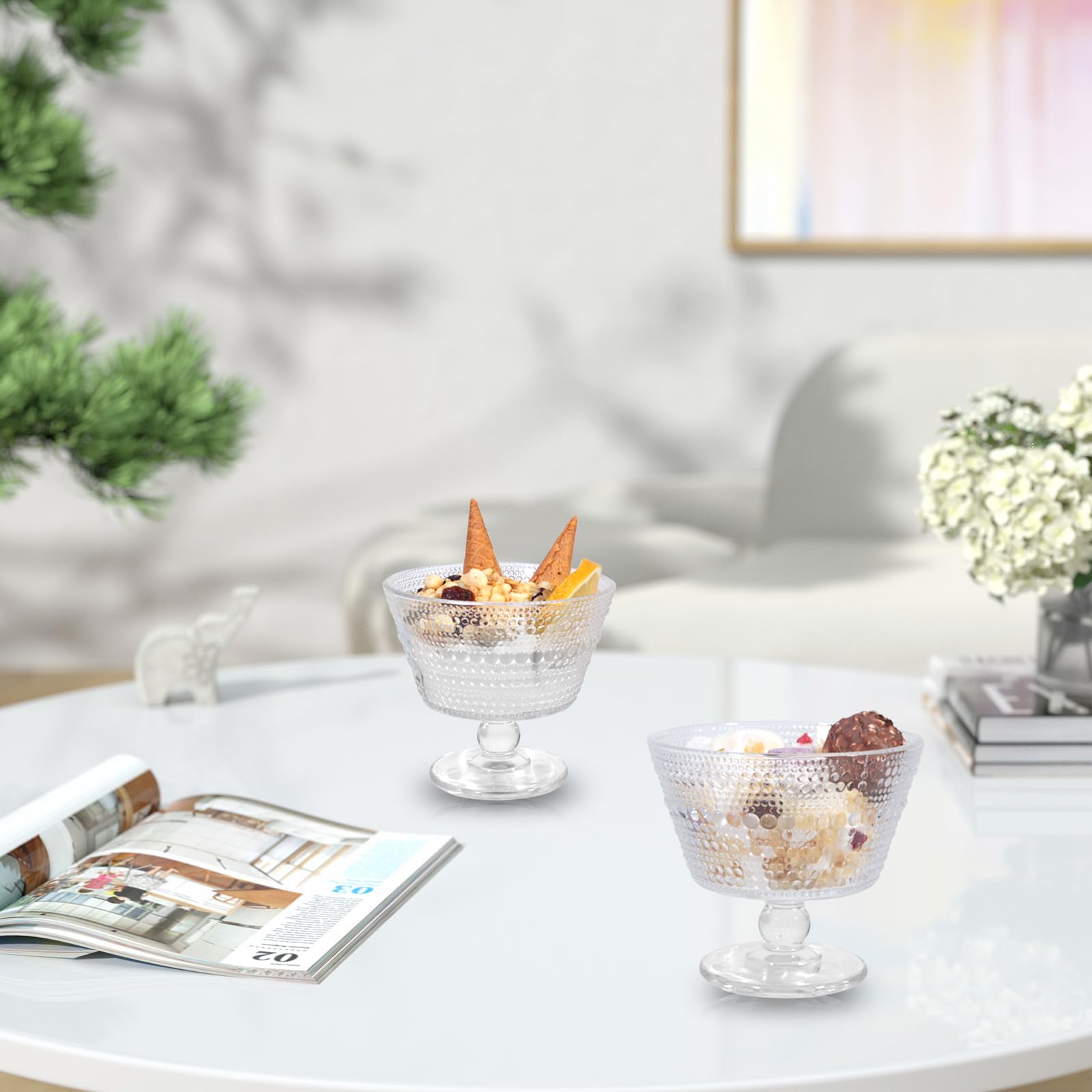 DNIENKGE ice cream cups versatile for sundaes, yogurt, or fruit