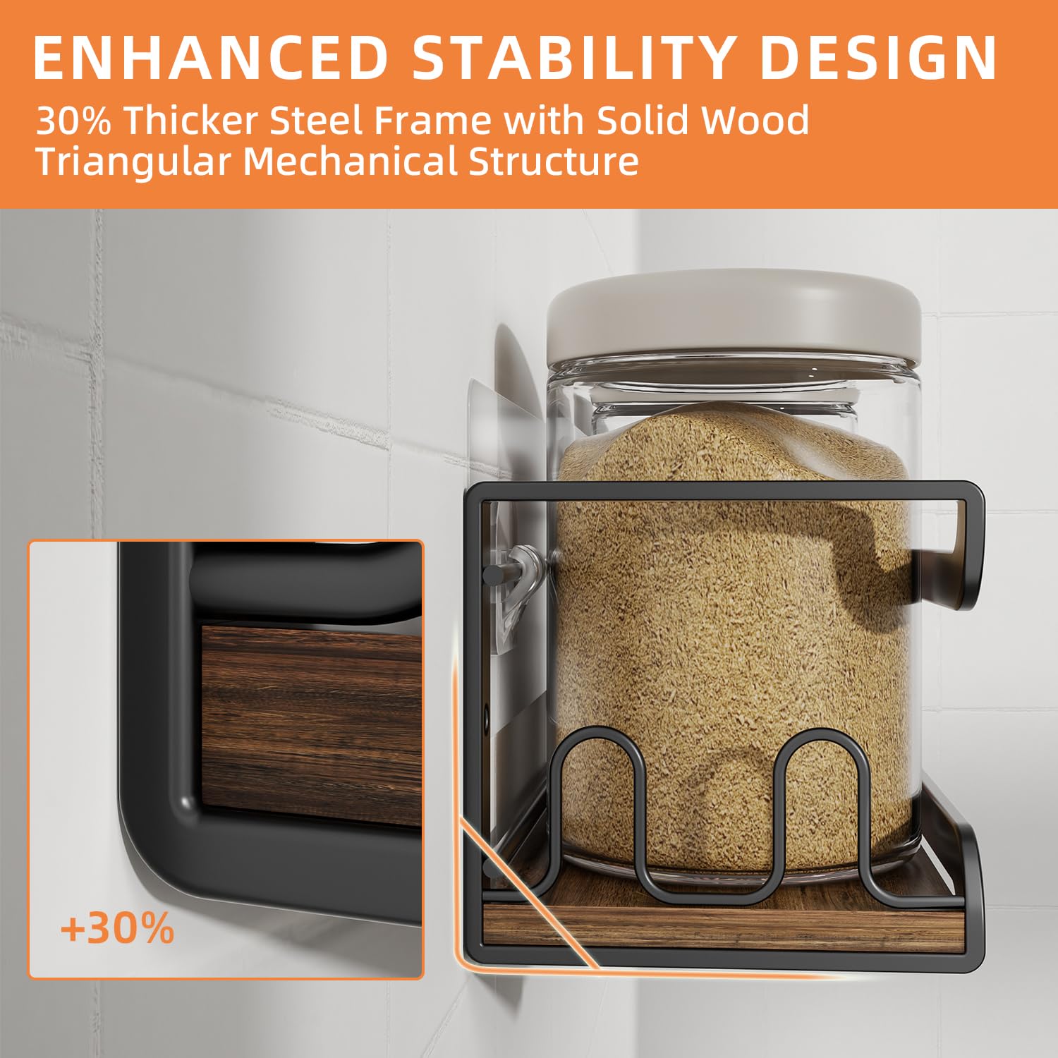 Doakhirmit adhesive-install option demonstrates drill-free mounting versatility.