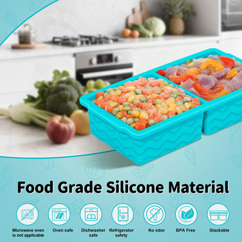 Doasuwish 1-cup medium freezer tray with lid for precise meal portions