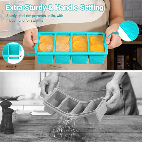 Doasuwish leak-proof silicone lids prevent flavor transfer and spills.