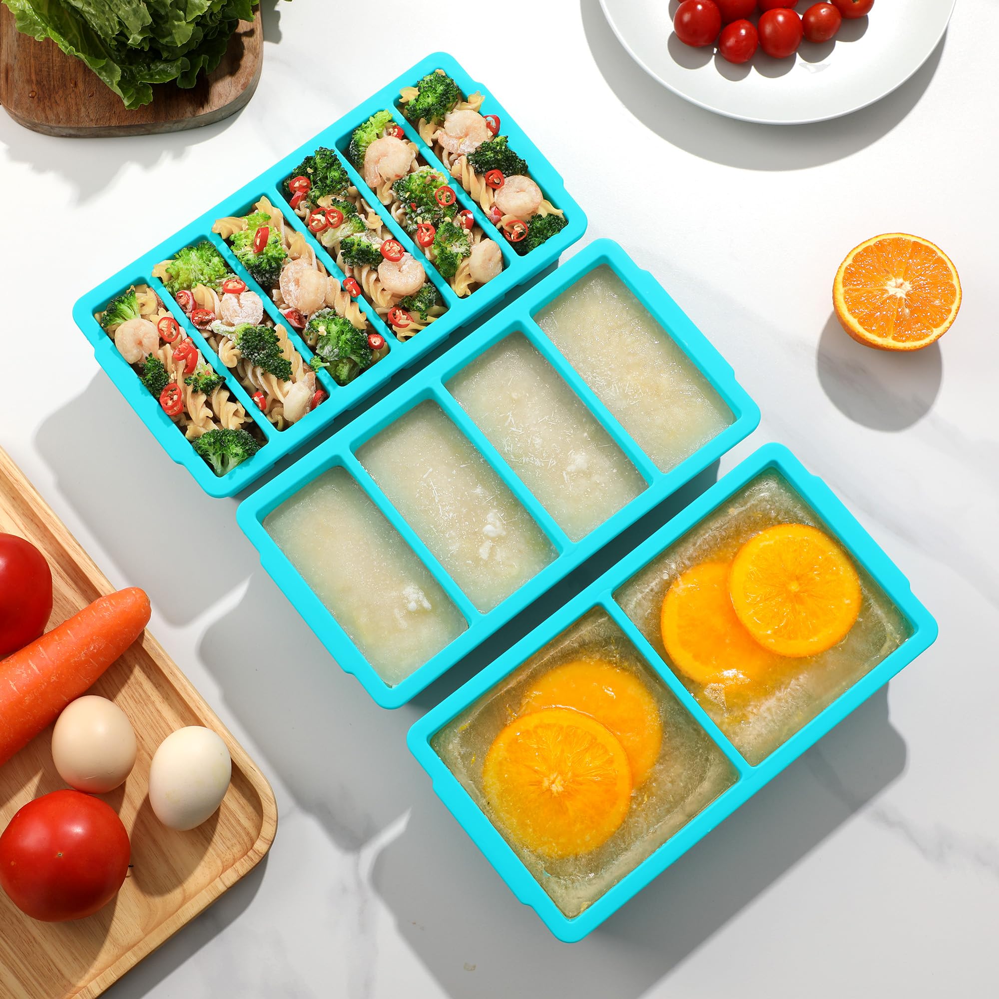 Doasuwish stackable-freezer-tray design saves space in crowded freezers