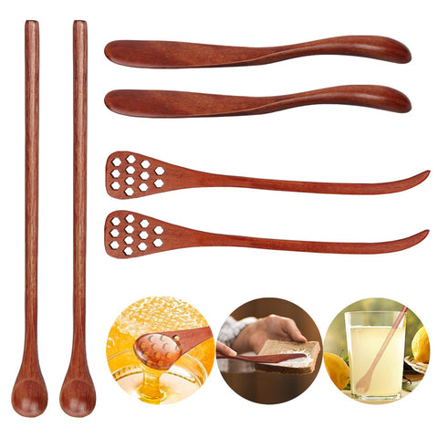 DOBROGOST honey-dipper-sticks 7.08inch in natural wood for precise drizzle
